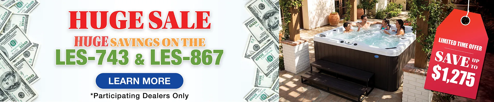 Calspas hot tub being used in a family setting - Fort Smith